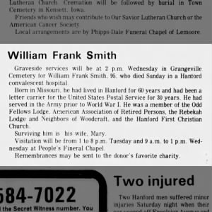 Obituary for William Frank Smith