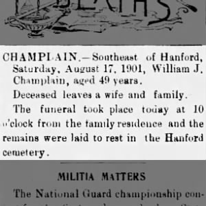 William J Champlain Obituary